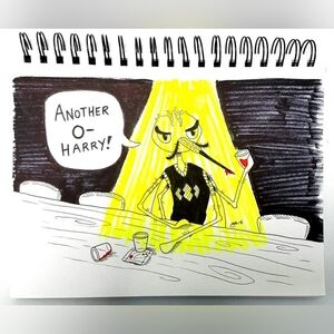 Mosquito at the Bar | Original Ink Illustration